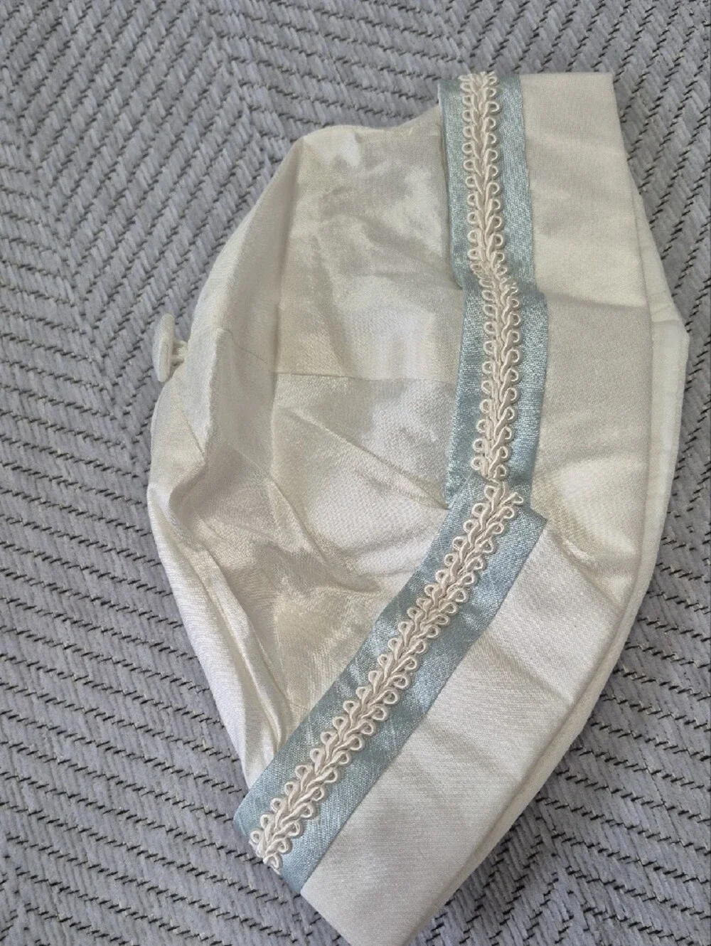 NWT Sarah Louise 100% Silk Boys Sailor Christening Formal Romper Hat 2pcs Set 3M
